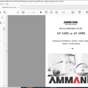 Ammann Pnömatik Lastikli Silindir AP 240 KAUÇUK- LASTİKLİ SİLİNDİR- CUMMINS MOTORU Zemin sıkıştırma makineleri KULLANIM KILAVUZU - PDF DOWNLOAD (Turkish)