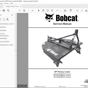 BOBCAT 3PT Rotary Cutter 48 60 72 Service Manual 7383797 PDF DOWNLOAD