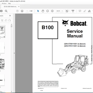BOBCAT B100 SN 570011001 570111001 Service Manual PDF DOWNLOAD