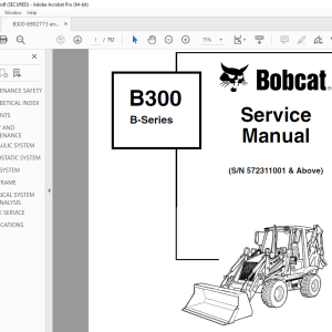 BOBCAT B300 B-Series SN 572311001 Service Manual - HeyDownloads ...