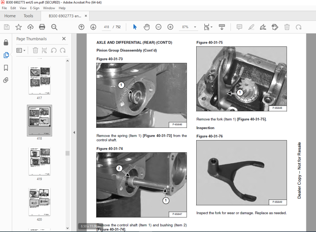 BOBCAT B300 B-Series SN 572311001 Service Manual PDF DOWNLOAD ...