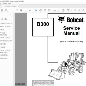 BOBCAT B300 Loader Service Manual SN 571711001 PDF DOWNLOAD