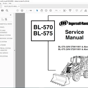 BOBCAT BL-570 BL-575 INGERSOLL RAND Service Manual PDF DOWNLOAD