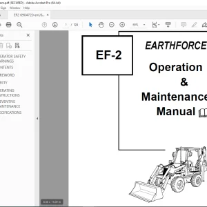 BOBCAT EARTH FORCE EF 2 Loader Operation & Maintenance Manual 6904720 PDF DOWNLOAD