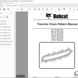 BOBCAT LT112 MX112 LT113 LT213 LT313 LT414 Trencher Chain Pattern Manual 6903853 (3-13) PDF DOWNLOAD