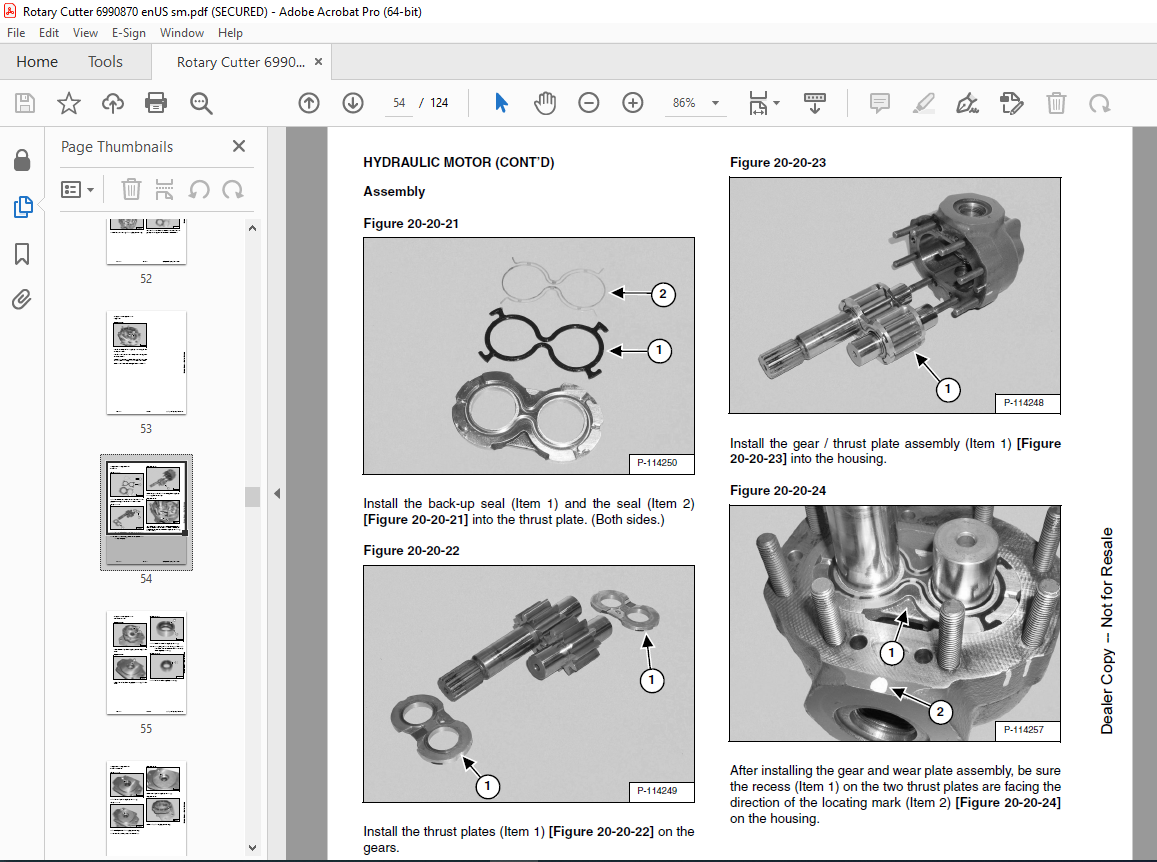 BOBCAT Rotary Cutter 66 66HF 72 72HF 80 Service Manual 6990870 PDF