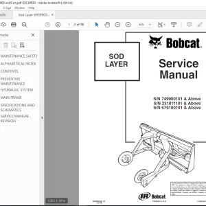 BOBCAT SOD LAYER Service Manual 6900903 (6-12) PDF DOWNLOAD