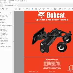 BOBCAT Soil Conditioner Operation & Maintenance Manual 6986686 PDF DOWNLOAD