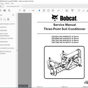 BOBCAT Three-Point Soil Conditioner Service Manual 6987449 (10-12) PDF DOWNLOAD