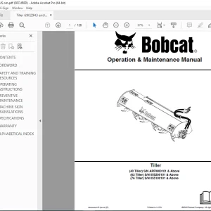 BOBCAT Tiller 40 62  76 Operation & Maintenance Manual 6902943 PDF DOWNLOAD