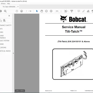 BOBCAT Tilt-Tatch™ Service Manual SN 224100101 PDF DOWNLOAD