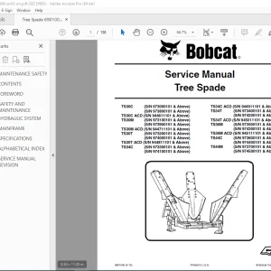 BOBCAT Tree Spade Service Manual 6901000 (4-13) PDF DOWNLOAD