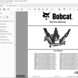 BOBCAT Tree Spade Service Manual 6904226 PDF DOWNLOAD