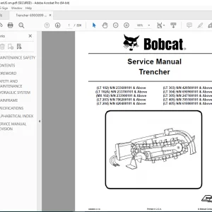 BOBCAT Trencher Service Manual 6900899 (3-13) PDF DOWNLOAD