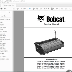 BOBCAT Vibratory Roller Service Manual 6987313 PDF DOWNLOAD