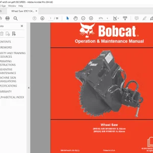 BOBCAT Wheel WS18 WS24 Saw Operation & Maintenance Manual 6901047 PDF DOWNLOAD 1