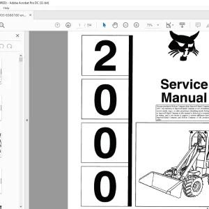 Bobcat 2000 Loader Service Manual 6566180(6-12) - PDF DOWNLOAD