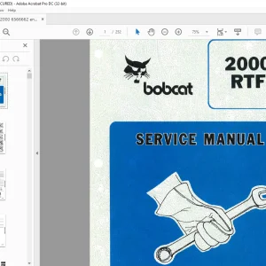 Bobcat 2000 RTF Loader Service Manual 6566662 - PDF DOWNLOAD
