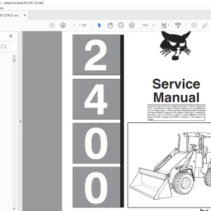 Bobcat 2400 Loader Service Manual 6720455 (6-12) - PDF DOWNLOAD