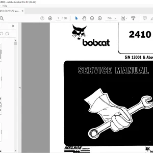 Bobcat 2410 Loader Service Manual SN 13001 & Above - PDF DOWNLOAD