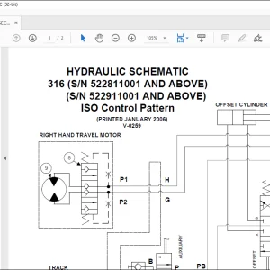 Bobcat 316 Hydraulic Schematic Manual - PDF DOWNLOAD