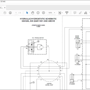 Bobcat 320 230L Hydraulic/Hydrostatic Schematic Manual V-0693-  PDF DOWNLOAD