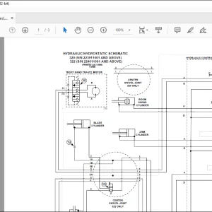 Bobcat 320 322 Hydraulic/Hydrostatic Schematic Manual V-0488 - PDF DOWNLOAD