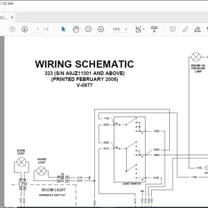 Bobcat 323 Electrical Wiring Schematic Manual V-0977 -  PDF DOWNLOAD