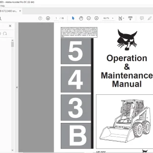 Bobcat 543B Loader Operation & Maintenance Manual 6722480 - PDF DOWNLOAD
