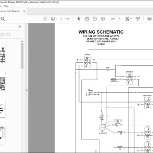 Bobcat 553 Electrical Wiring Schematic Manual 6904705 - PDF DOWNLOAD
