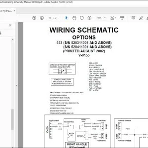 Bobcat 553 Hydraulic & Hydrostatic & Electrical Wiring Schematic Manual 6901824 - PDF DOWNLOAD