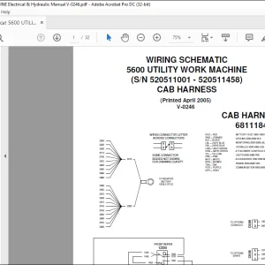 Bobcat 5600 UTILITY WORK MACHINE Electrical & Hydraulic Manual V-0246 - PDF DOWNLOAD