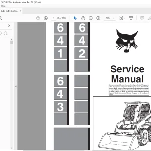 Bobcat 641 642 643 Loader Service Manual 6566135 (6-12) - PDF DOWNLOAD
