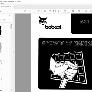 Bobcat 641 Loader Operator's Manual 6556850 - PDF DOWNLOAD