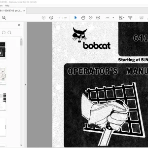 Bobcat 641 Loader Operator's Manual SN 13209 - PDF DOWNLOAD