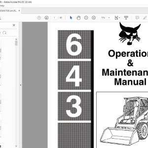 Bobcat 643 Loader Operation & Maintenance Manual 6566708 - PDF DOWNLOAD