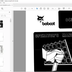 Bobcat 643 Loader Operator's Manual 6556854 - PDF DOWNLOAD