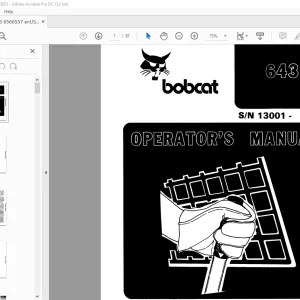 Bobcat 643 Loader Operator's Manual SN 13001 - PDF DOWNLOAD