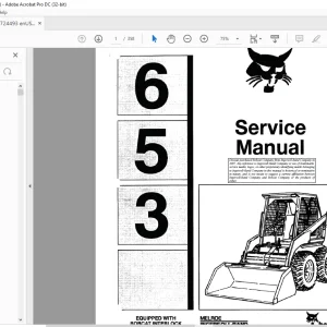Bobcat 653 Loader Service Manual 6724493 (6-12) - PDF DOWNLOAD