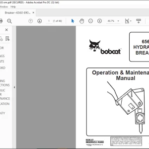 Bobcat 6560 HYDRAULIC BREAKER Operation & Maintenance Manual -  PDF DOWNLOAD