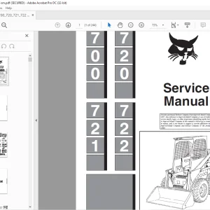 Bobcat 700 720 721 722 Loader Service Manual 6556619 - PDF DOWNLOAD