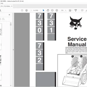Bobcat 730 731 732 Loader Service Manual 6556583 (6-12) - PDF DOWNLOAD