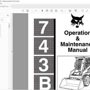 Bobcat 743B Loader Operation & Maintenance Manual 6720613 - PDF DOWNLOAD