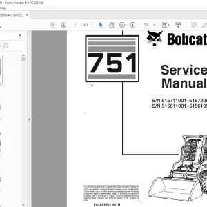 Bobcat 751 Loader Service Manual 6900443 (6-12) - PDF DOWNLOAD