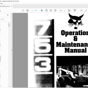 Bobcat 753 Loader Operation & Maintenance Manual 6720583 - PDF DOWNLOAD