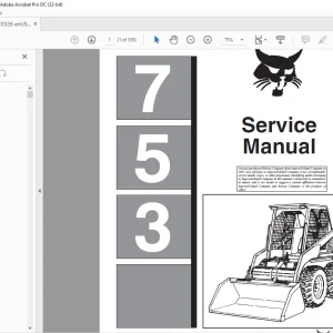 Bobcat 753 Loader Service Manual 6720326 (6-12) - PDF DOWNLOAD