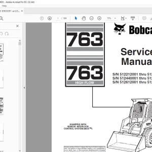 Bobcat 763 & 763 High Flow Loader Service Manual 6900091 (6-12) - PDF DOWNLOAD