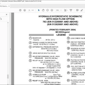 Bobcat 763 Electrical Wiring & Hydraulic  Hydrostatic Schematic Manual 6900977 - PDF DOWNLOAD