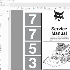 Bobcat 7753 Loader Service Manual 6720899 (6–12)- PDF DOWNLOAD