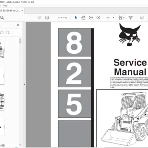 Bobcat 825 Loader Service Manual 6549899 (6-12) - PDF DOWNLOAD